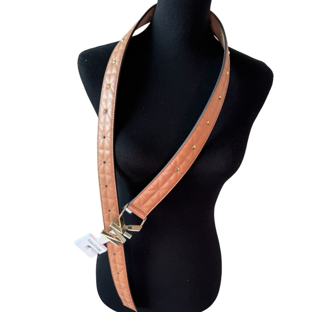 Michael Kors Belt | Stud | Quilted Pattern | Belt - Picture 2 of 4